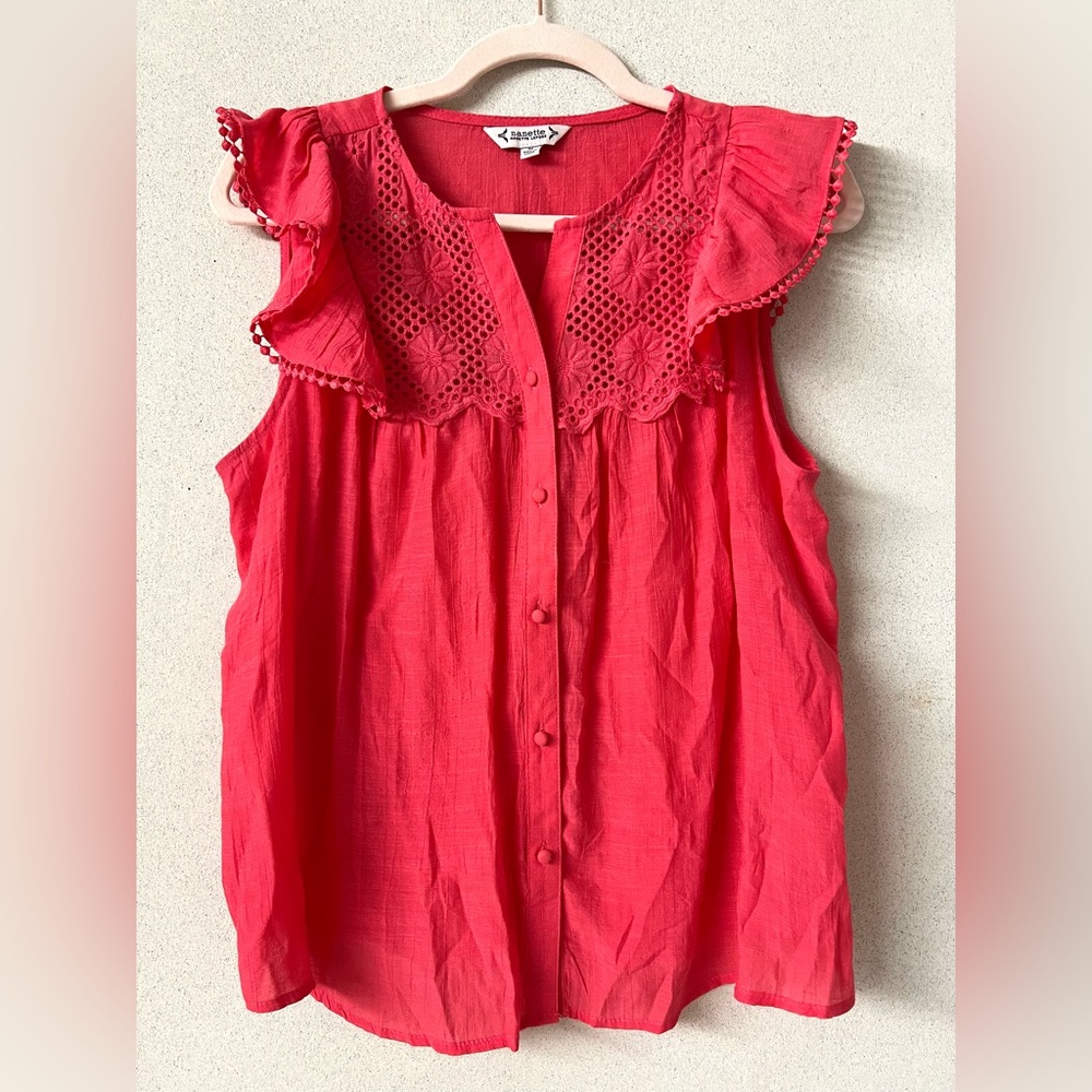 Nanette Red Sleeveless Top